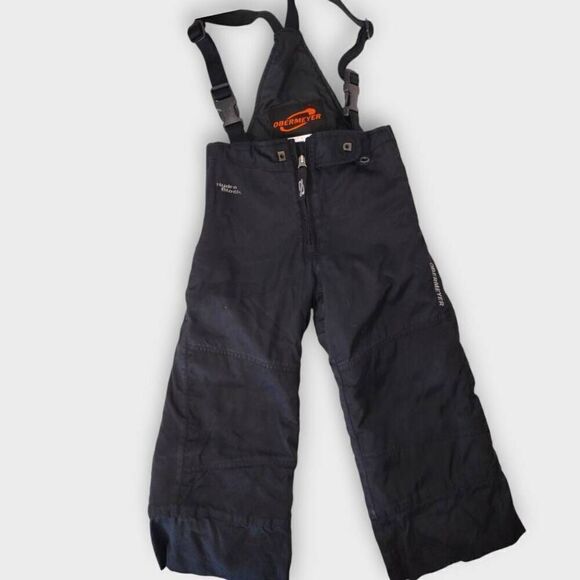 Obermeyer‎ Ski Bib Overall Kids Size 4 Hydro Block I-Grow Snow Black Insulated - Picture 1 of 11